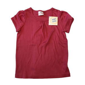 NWT Hanna Andersson Berry Pink 100% Cotton Top 130
